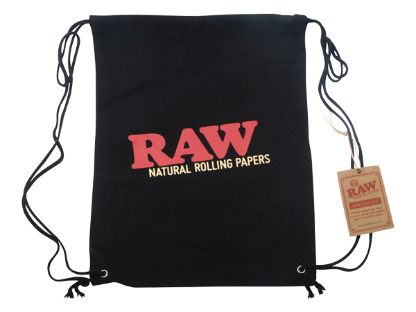 Raw Drawstring Bag - Black