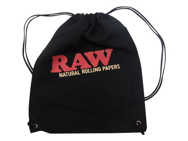 Raw Drawstring Bag - Black