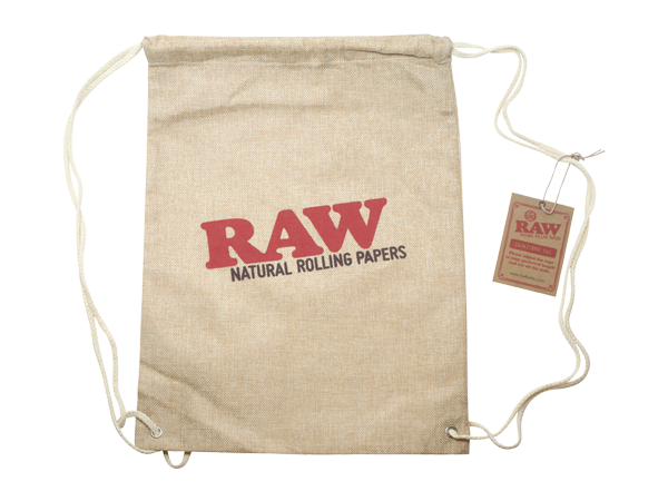 Raw Drawstring Bag - Brown/Tan