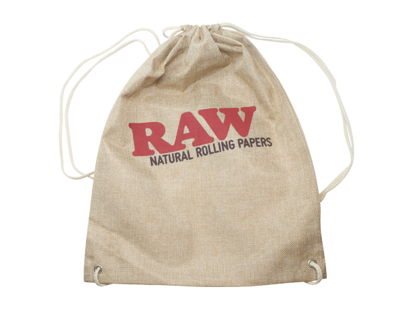 Raw Drawstring Bag - Brown/Tan