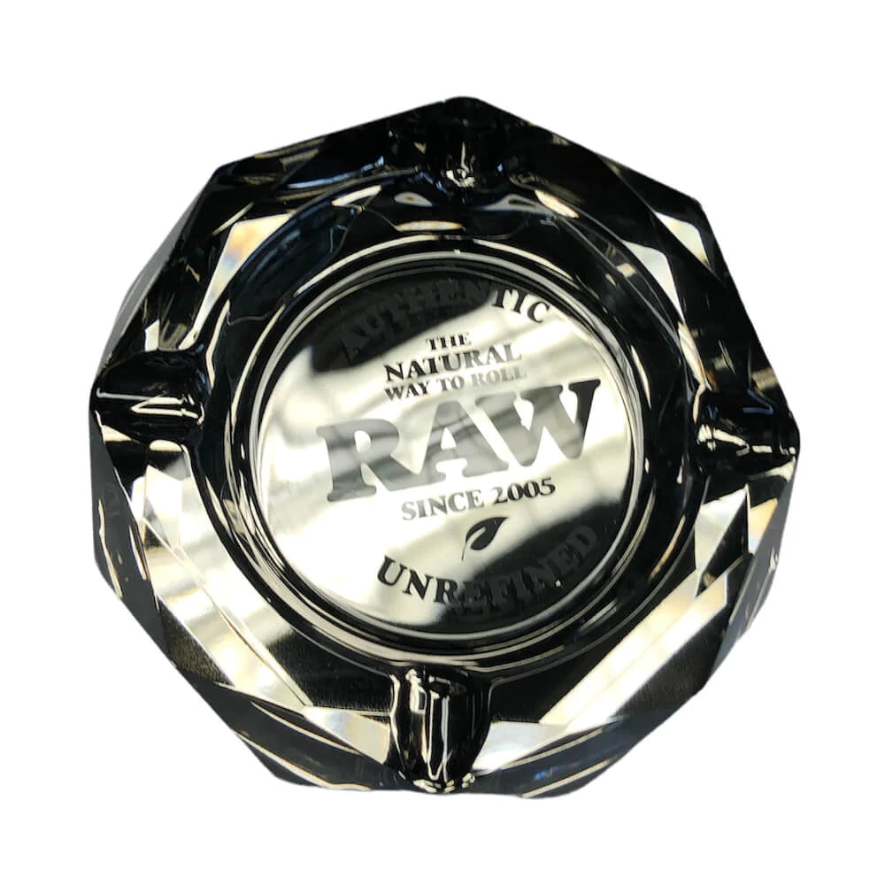 Raw Crystal Glass Ashtray - The Dark Side Edition