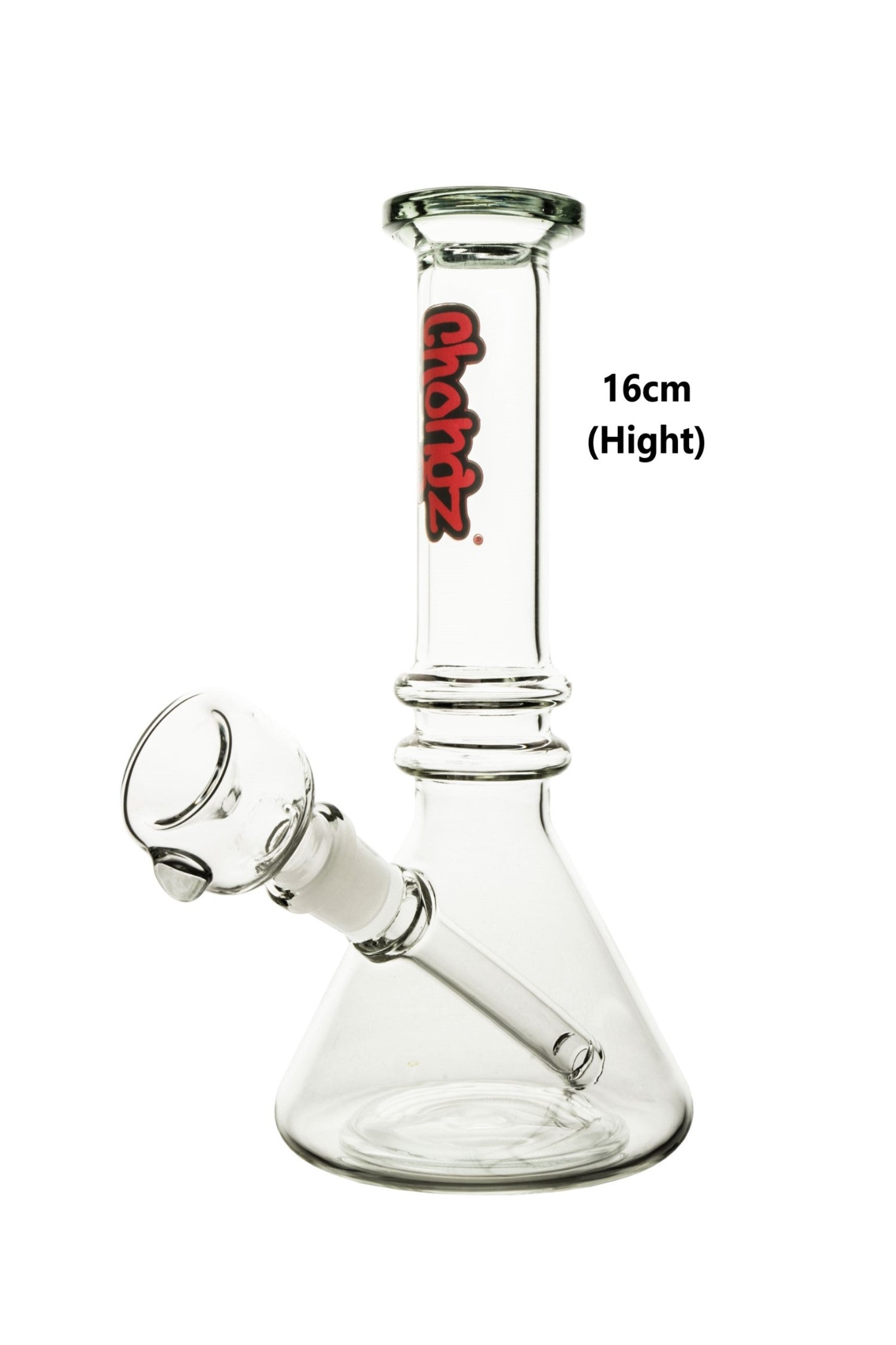 Chongz Glass "The Gimp" Grey Smoke/Red Glass Bong