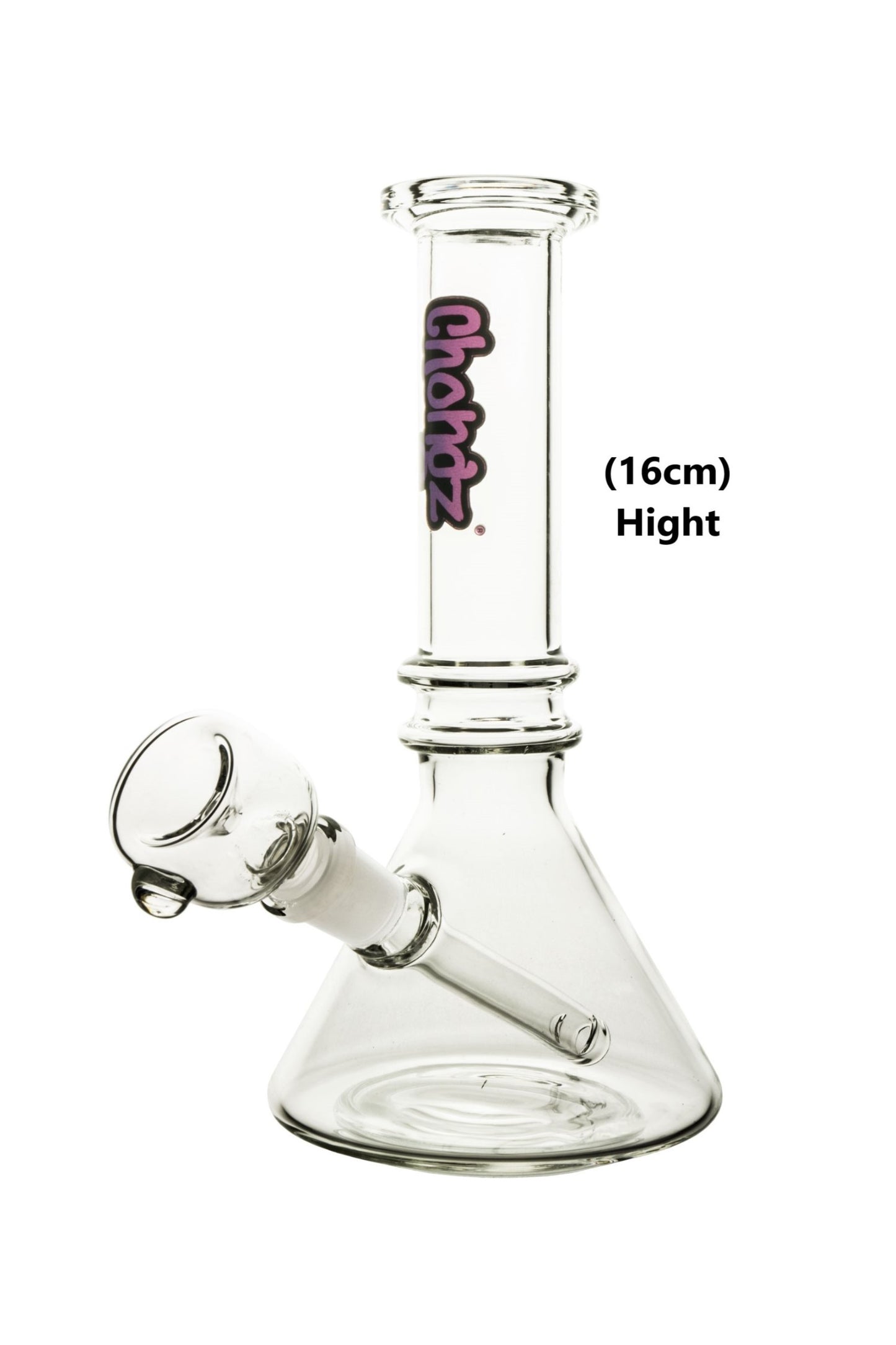 Chongz Glass "The Gimp" Clear Ice/Pink Glass Bong
