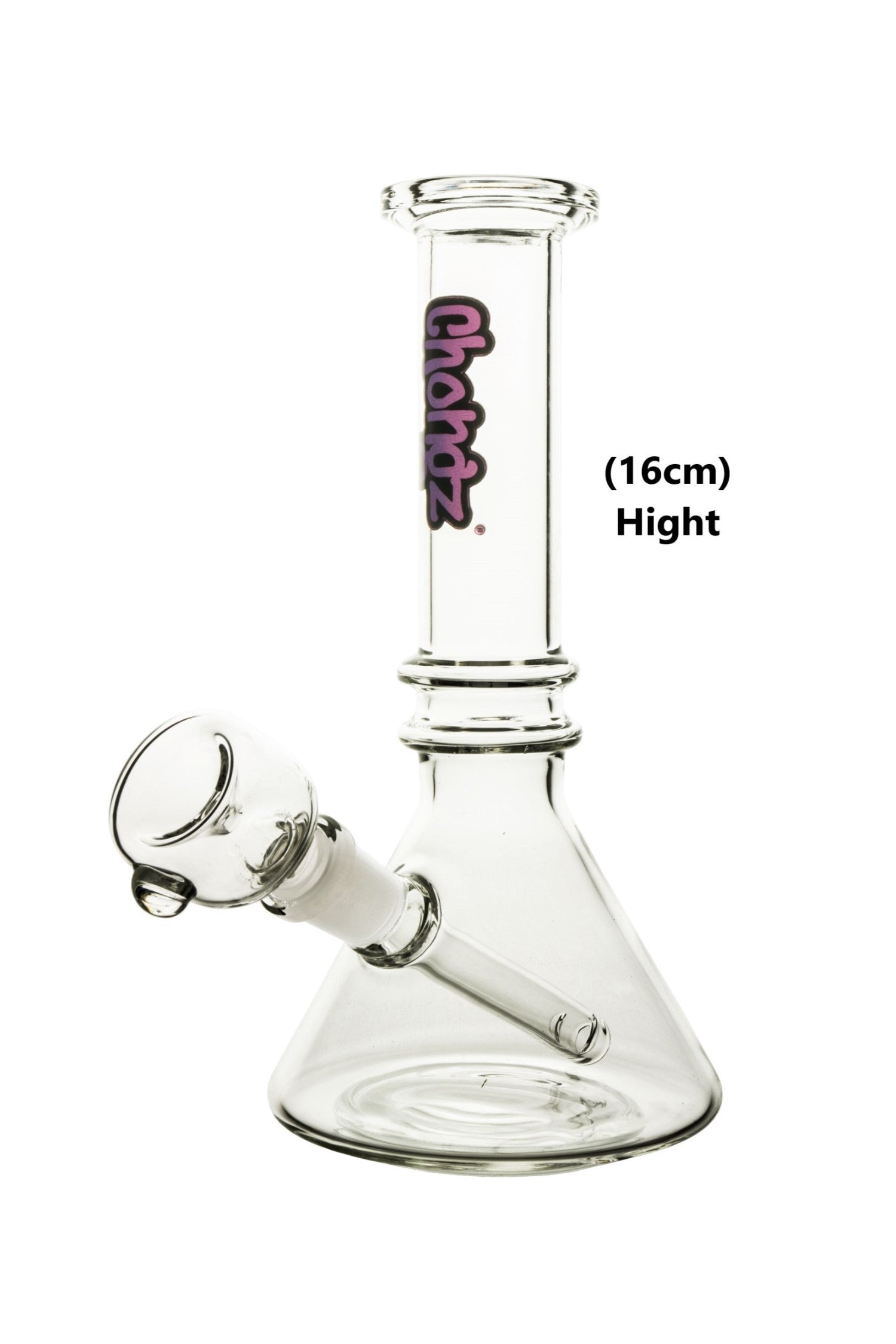 Chongz Glass "The Gimp" Clear Ice/Pink Glass Bong