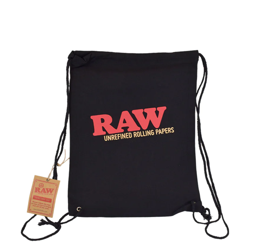 Raw Drawstring Bag - Black