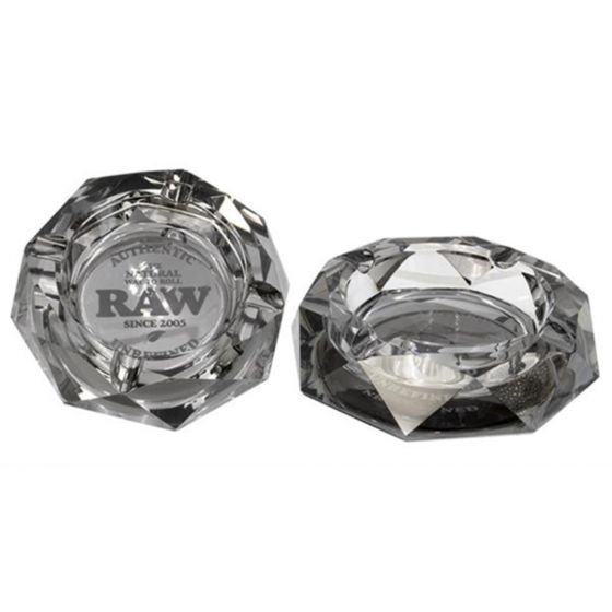 Raw Crystal Glass Ashtray - The Dark Side Edition