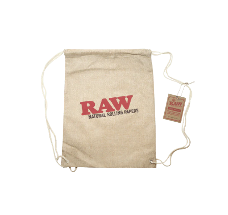 Raw Drawstring Bag - Brown/Tan